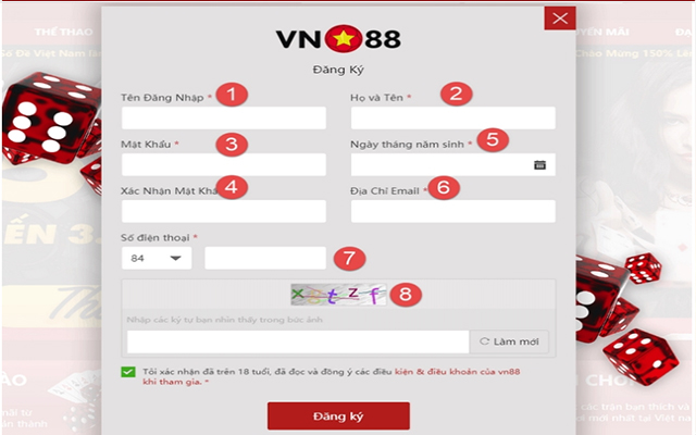 Đăng ký VN88 trên máy tính